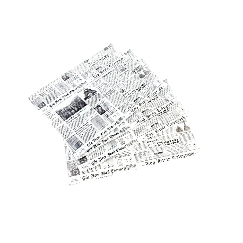 Carta antigrasso 37x50bianca stampata Giornale 10 kg