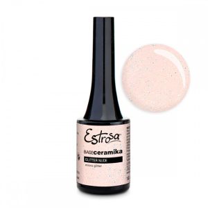 Estrosa Base Gel Builder Ceramika 14ml – Glitter Nude
