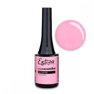 Estrosa Base Gel Builder Ceramika 14ml – Glitter Pink