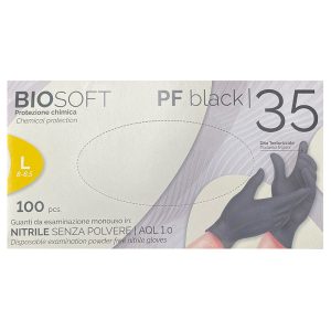 Guanti In Nitrile Biosoft Neri L
