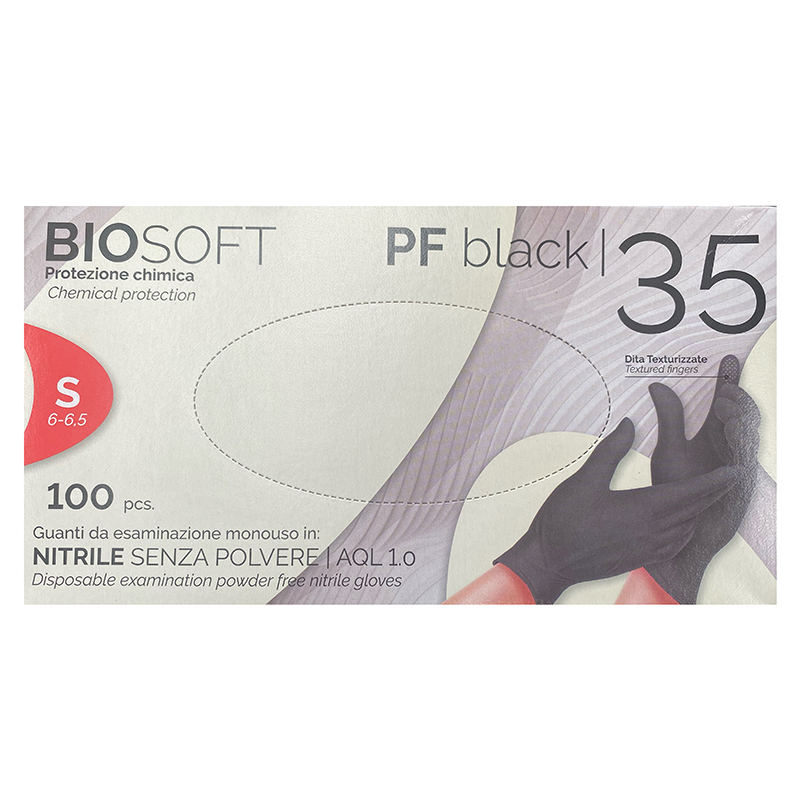 Guanti In Nitrile Biosoft Neri S