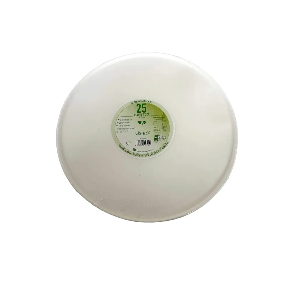 Piatto pizza – in Bagassa – Ø 33cm – 25 pezzi