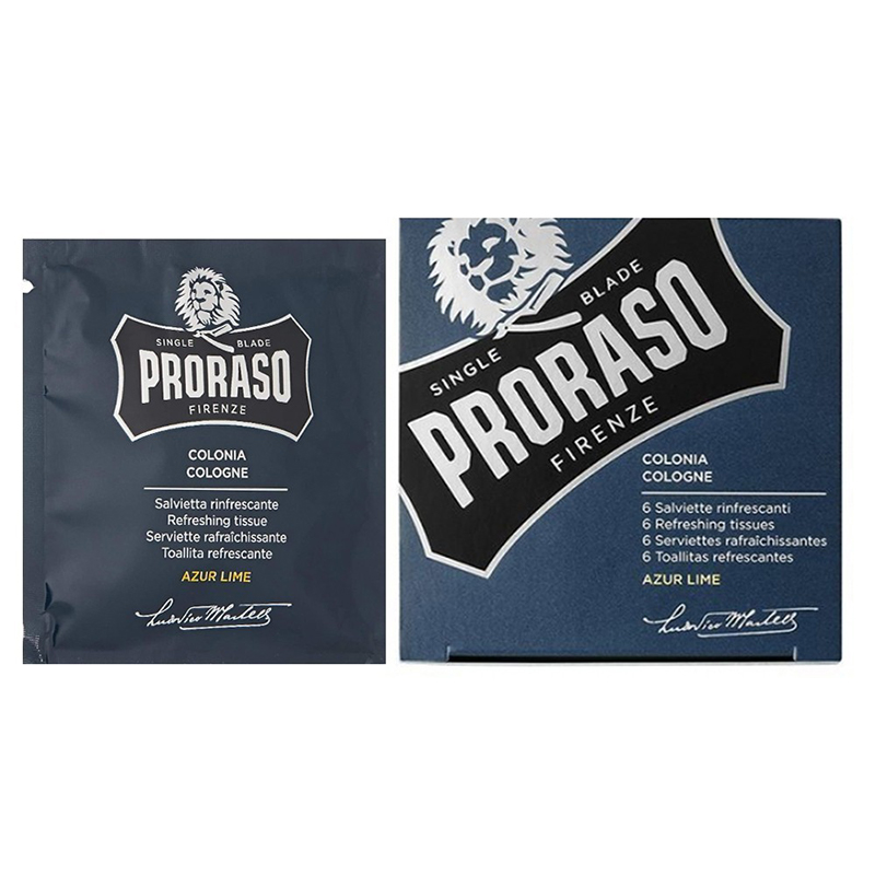 Proraso Salviette Finfrescanti Azur Lime x6