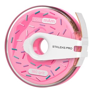 Staleks Pro Nastro Abrasivo Monouso Bianco a Grana 180 PAPMAM Expert in Custodia di Plastica