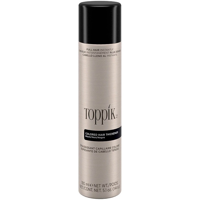 Toppik Colored Hair Thickener Spray 180ml (Spray Colorato Antidiradamento) Black