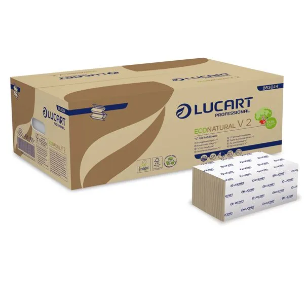 Asciugamano piegato a V EcoNatural 21×21 3800 pezzi