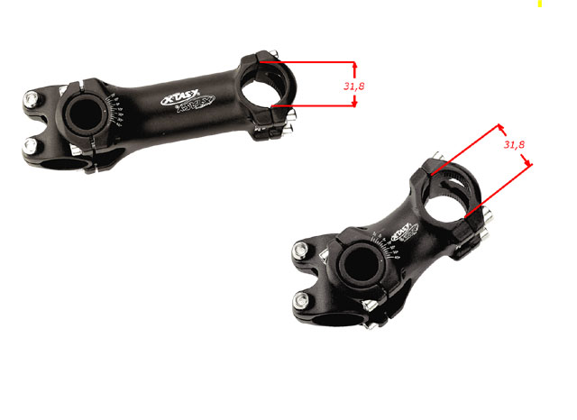 Attacco manubrio regolabile