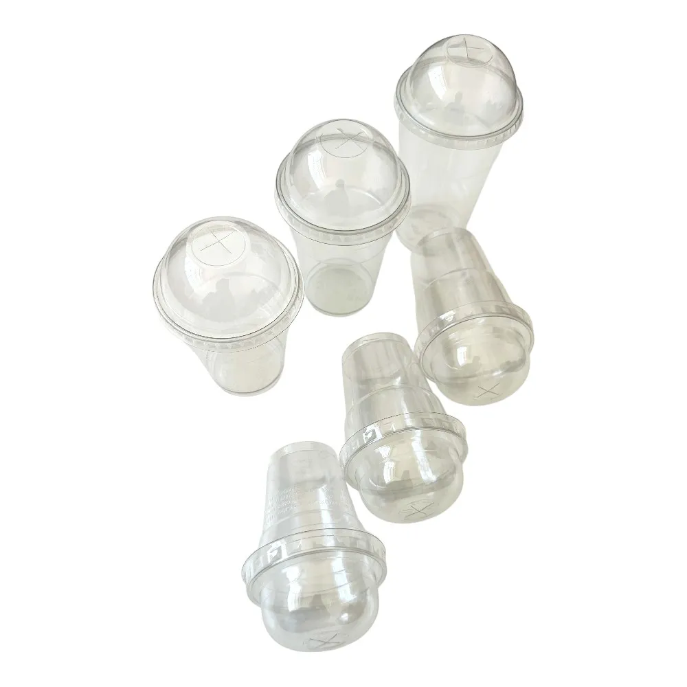 Bicchieri bubble tea con coperchio cupola 100 pezzi