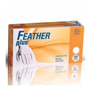 Guanti in Lattice Con Polvere Feather Plus Misura L Conf.100pz