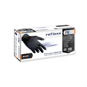 Guanti monouso nitrile nero Reflexx R78  4g  100 pezzi