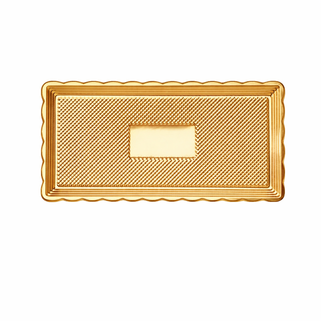 Vassoio rettangolare Medoro  in PET oro