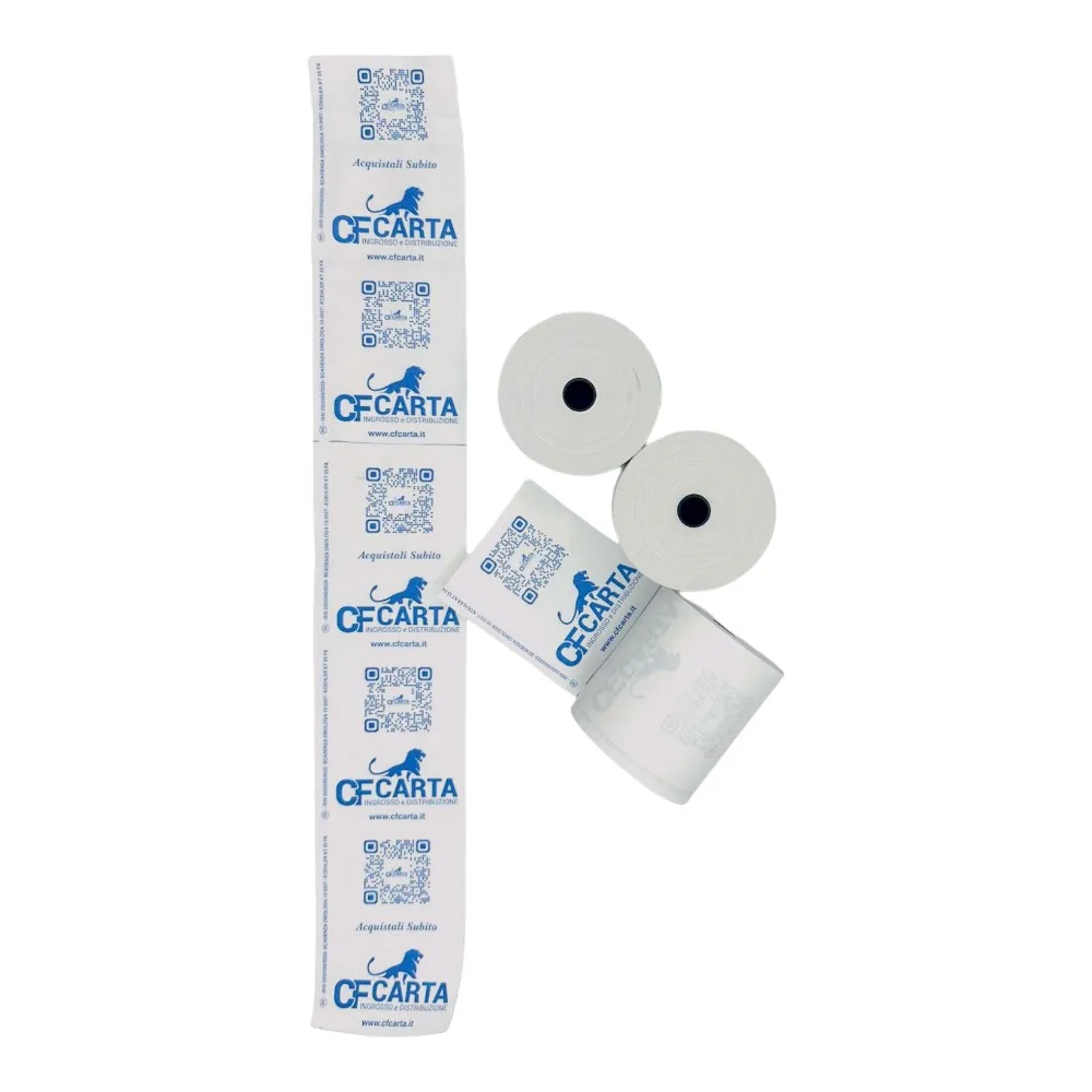 Rotoli termici 80×80 omologati  per registratori di cassa – 10 pezzi