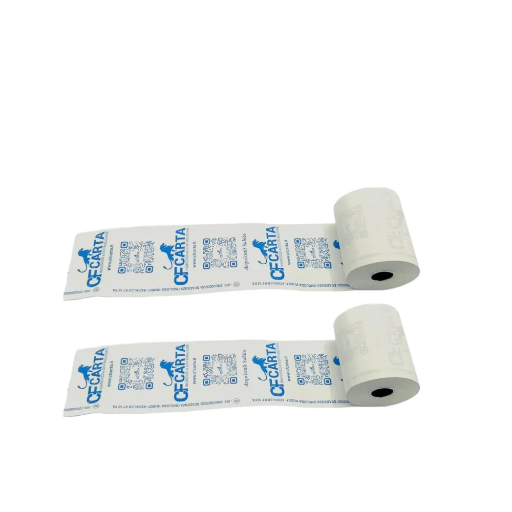 Rotoli termici 57×30 omologati per registratori di cassa – 10 pezzi