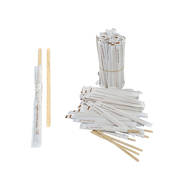 Agitatori in legno  incartati singolarmente   1000 pezzi