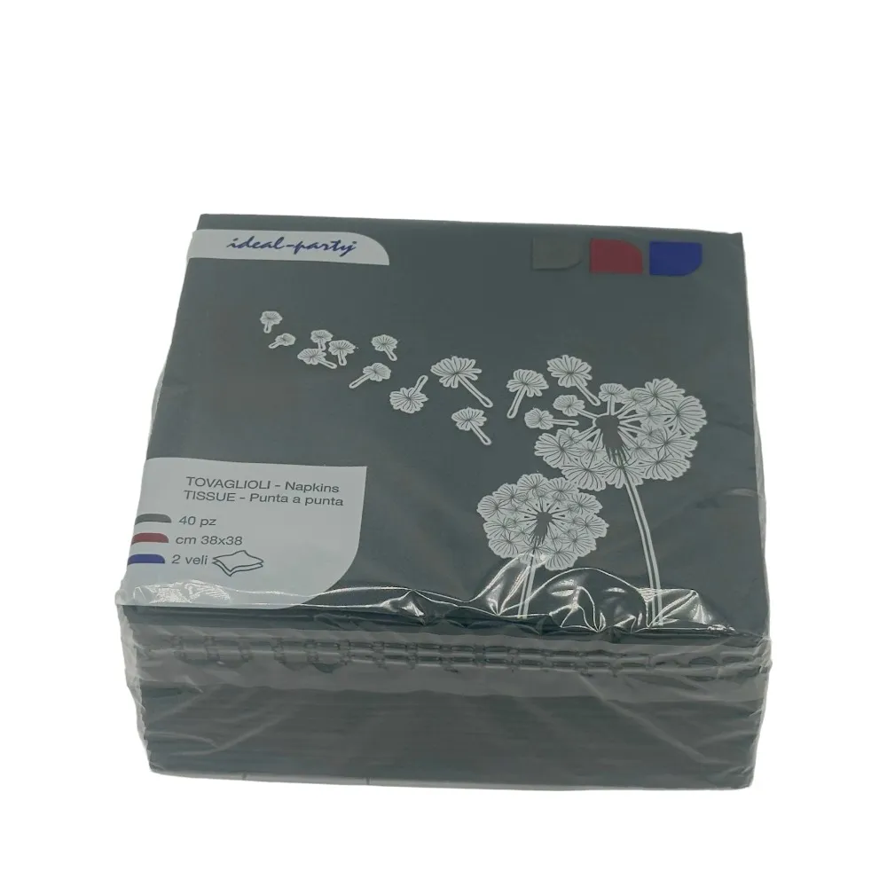 Tovaglioli colorati punta a punta 38×38 40 pezzi